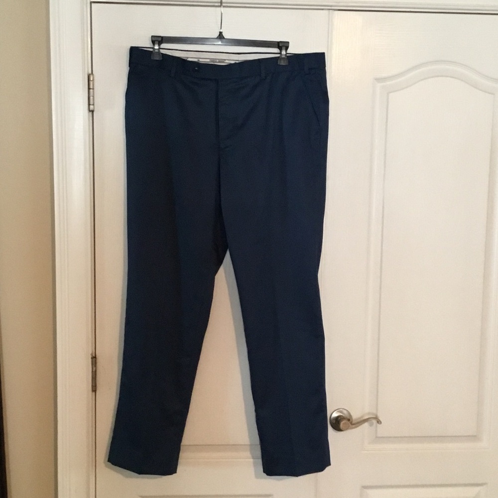 Men's Navy Dress Pants - Classic Tailored Trousers